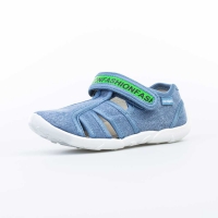 421083-12 голубой туфли летние дошкольные Текстиль